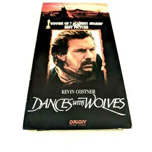 Dances With Wolves VHS Movie Kevin Costner Orion Home Video 1990 Academy